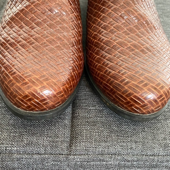 Ariat Basket Woven Rattan Weave Brown Leather Slingback Clogs Mules. Sz 7 - Picture 5 of 16